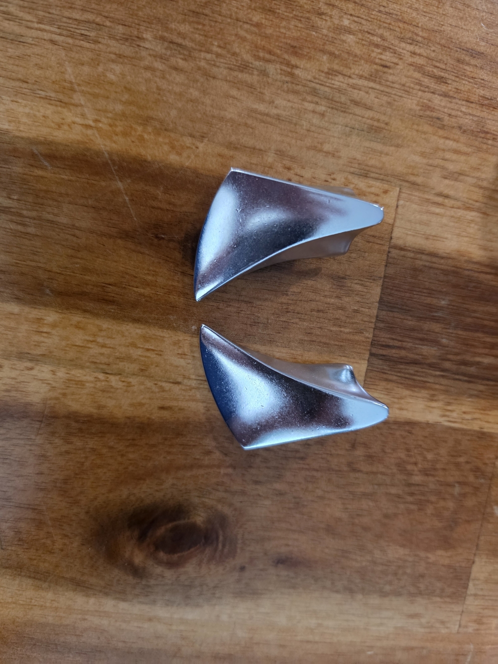 Yves Saint Laurent Silver-Tone Angular Clip Earrings